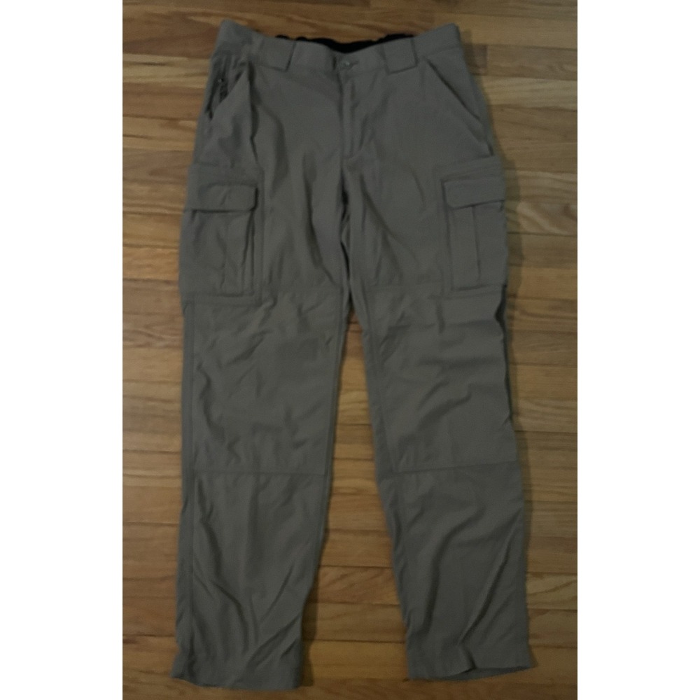 Duluth Trading Beige Nylon Hiking Cargo Ballroom Khaki Pants Men L x 34